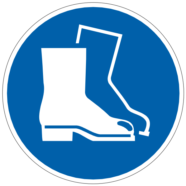 Chaussures de sécurité obligatoires  - M008 - ISO 7010 - étiquettes et panneaux d'obligation et de consigne
