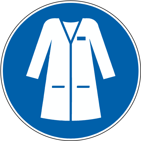 Port de la blouse obligatoire - M059 - ISO 7010 - étiquettes et panneaux d'obligation et de consigne