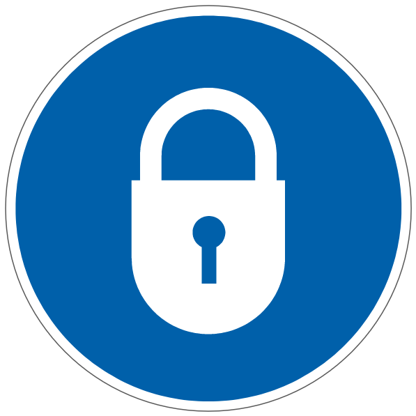 Utilisation de cadenas obligatoire  - M154 - étiquettes et panneaux d'obligation et de consigne