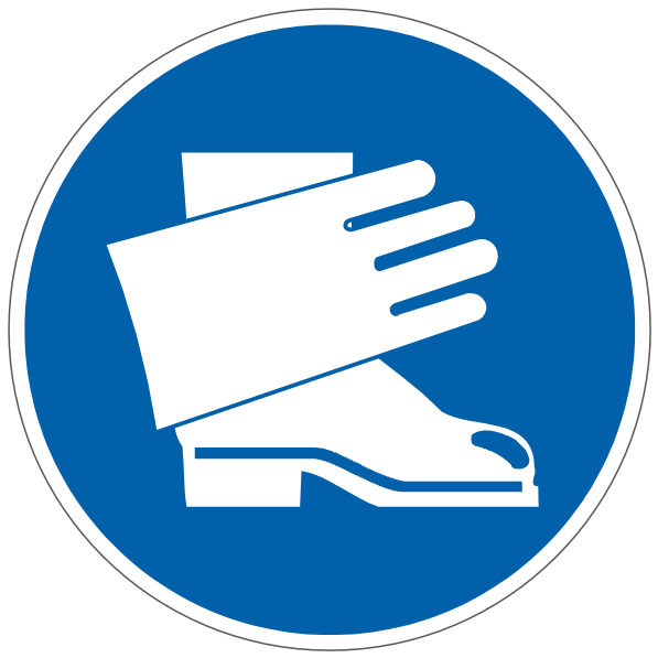 Gants et chaussures de protection obligatoires - M202 - étiquettes et panneaux d'obligation et de consigne