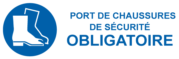 Port de chaussures de sécurité obligatoire - M504 - étiquettes et panneaux d'obligation et de consigne - picto et texte paysage