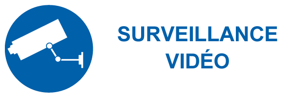 Surveillance vidéo - M529 - étiquettes et panneaux d'obligation et de consigne - picto et texte paysage