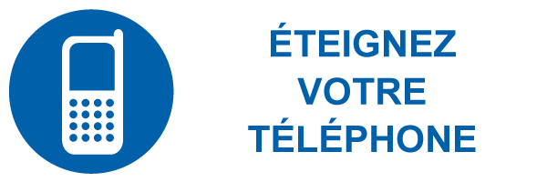 Eteignez votre téléphone - M534 - étiquettes et panneaux d'obligation et de consigne - picto et texte paysage