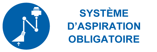 Système d'aspiration obligatoire - M536 - étiquettes et panneaux d'obligation et de consigne - picto et texte paysage