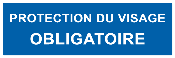 Protection du visage obligatoire - M661 - étiquettes et panneaux d'obligation et de consigne - texte paysage