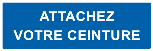 Attachez votre ceinture - M681 - étiquettes et panneaux d'obligation et de consigne - texte paysage