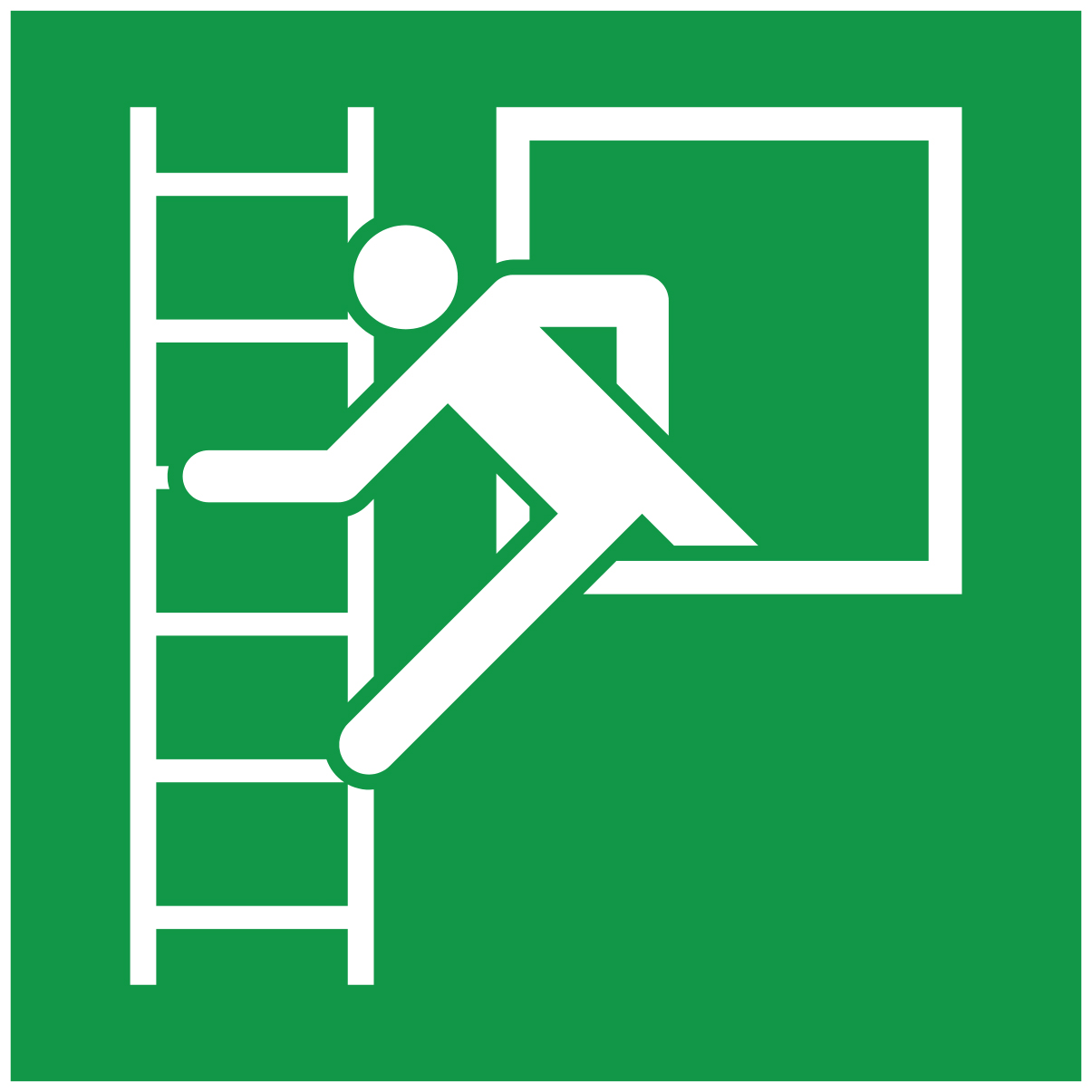 Fenêtre de secours avec échelle de secours