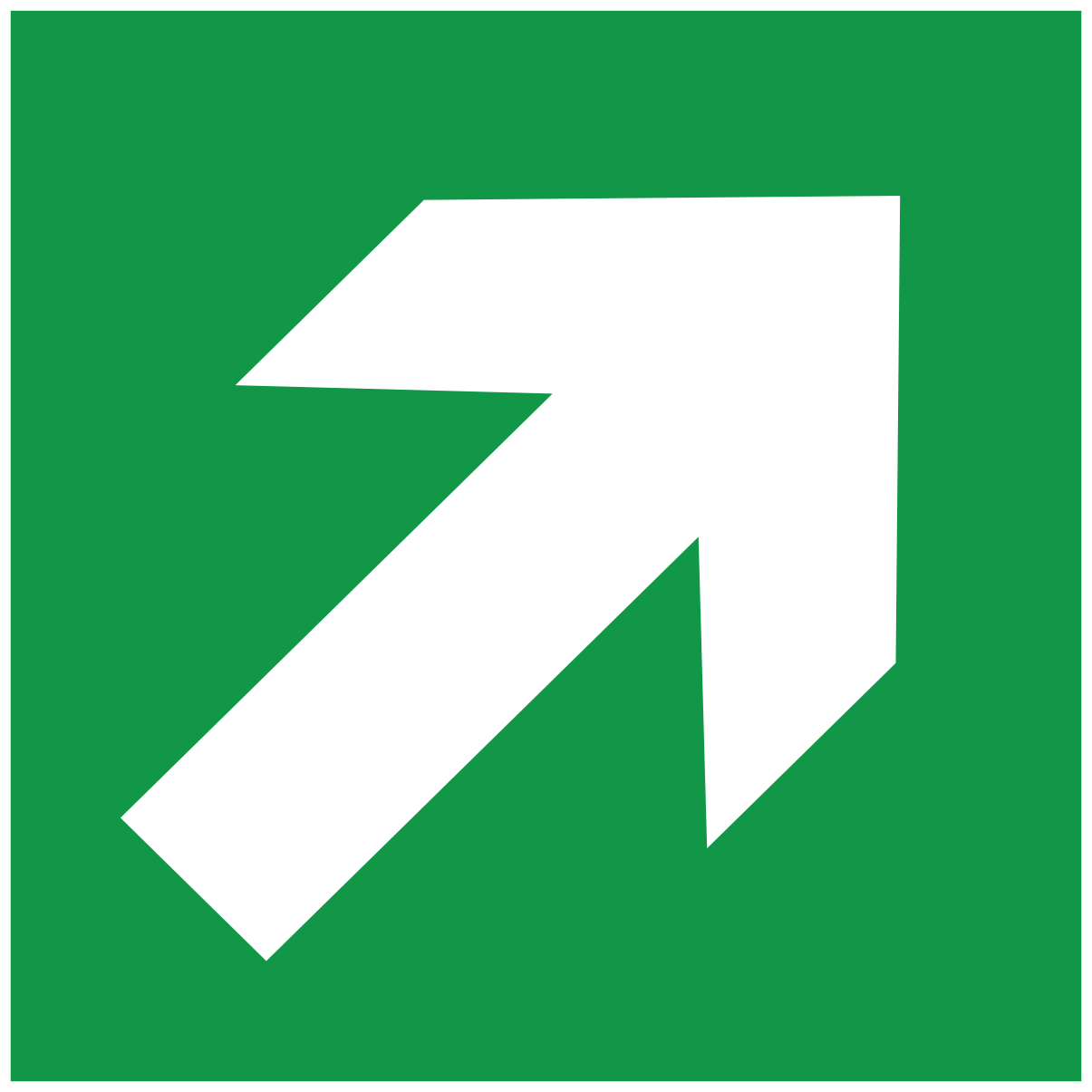 Flêche haut droite