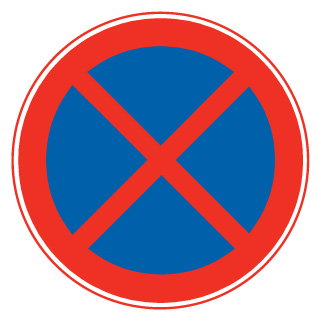 Arrêt et stationnement interdit - P278 - étiquettes et panneaux d'interdiction et de restriction