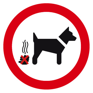Déjections canines interdites