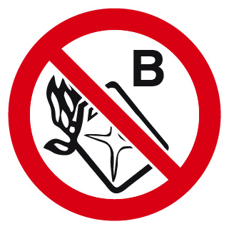 Feu de liquides inflammables interdit