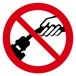 Interdiction de tirer sur le cable - P153 - étiquettes et panneaux d'interdiction et de restriction