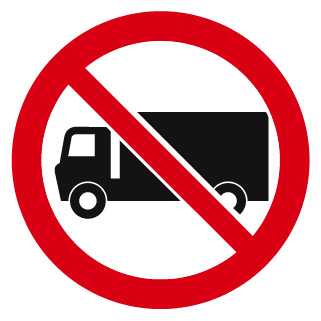 Interdiction aux poids lourds