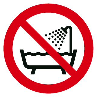 Ne pas utiliser ce dispositif dans une baignoire, une douche