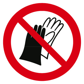 Port de gants interdit