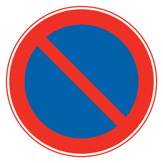 Stationnement interdit - P279 - étiquettes et panneaux d'interdiction et de restriction
