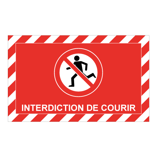 Marquage au sol adhésif-Interdiction de courir