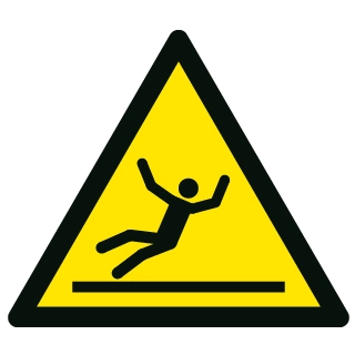 Surface glissante-étiquettes et panneaux de danger et de prévention