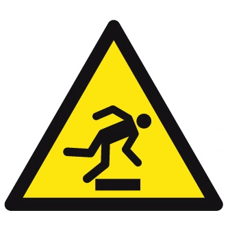 Trébuchement-étiquettes et panneaux de danger et de prévention