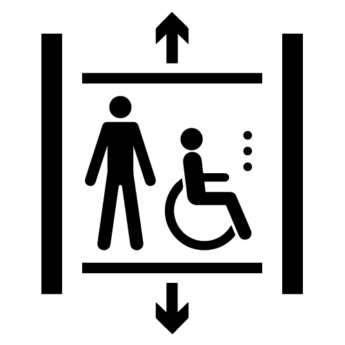 Ascenseur adapté aux PMR