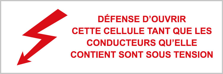 Défense d'ouvrir cette cellule - P309 - étiquettes et panneaux d'interdiction et de restriction - picto et texte paysage