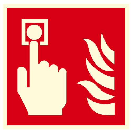 Point d'alarme incendie - EX36 - étiquettes et panneaux d'incendie et de sécurité - photoluminescent