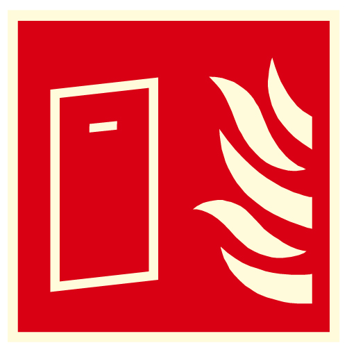 Porte coupe-feu - EX27 - étiquettes et panneaux d'incendie et de sécurité - photoluminescent