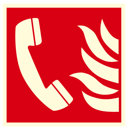 Téléphone à utiliser en cas d'incendie - EX37 - étiquettes et panneaux d'incendie et de sécurité - photoluminescent