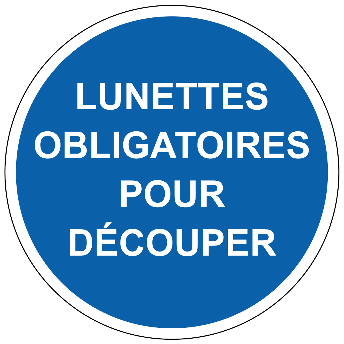 Lunettes obligatoires pour découper - M313 - étiquettes et panneaux d'obligation et de consigne