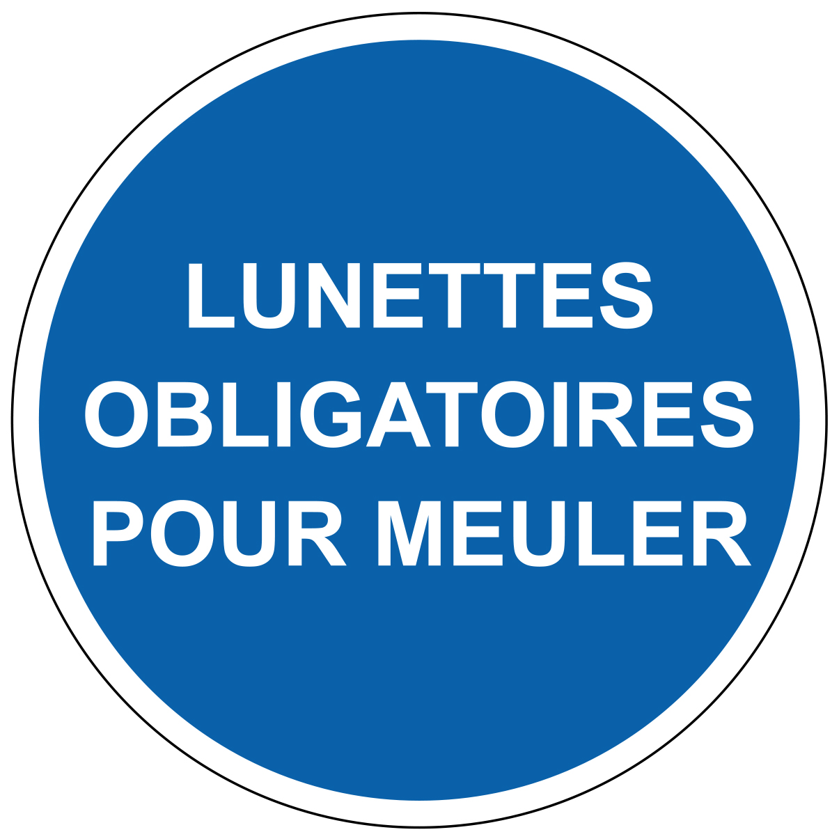 Lunettes obligatoires pour meuler - M312 - étiquettes et panneaux d'obligation et de consigne