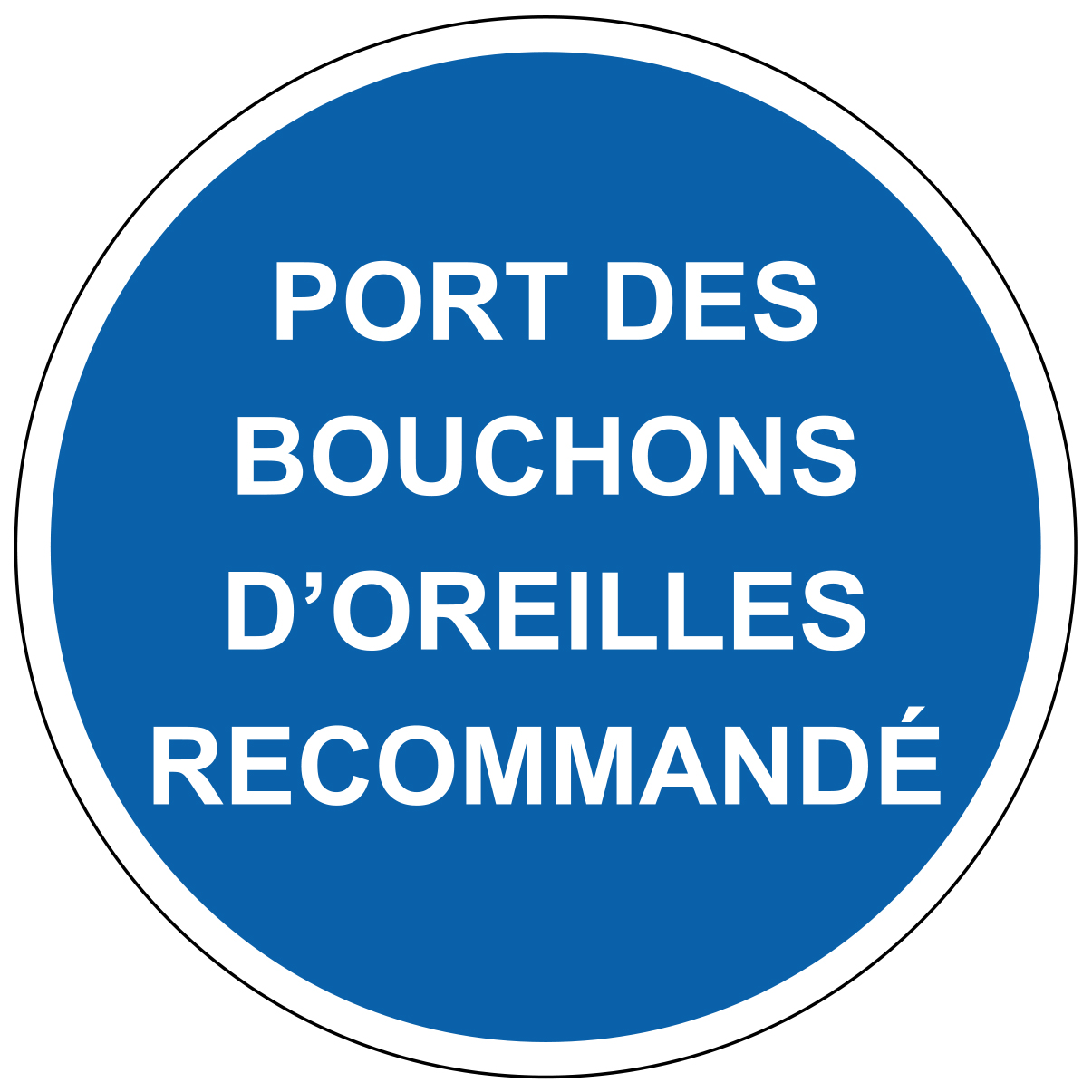 Port de bouchons d'oreilles recommandé - M309 - étiquettes et panneaux d'obligation et de consigne