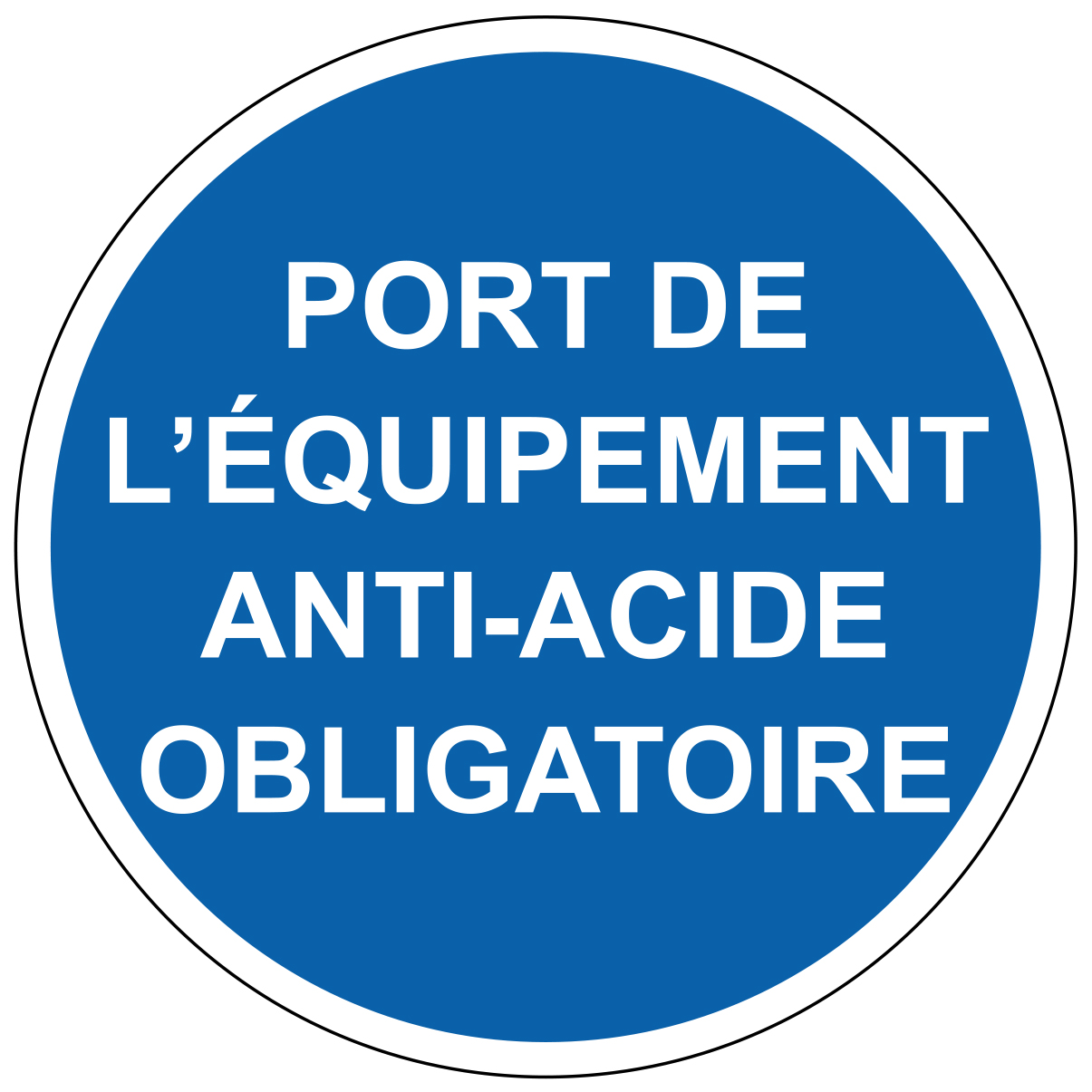 Port de l'équipement anti - M307 - étiquettes et panneaux d'obligation et de consigne
