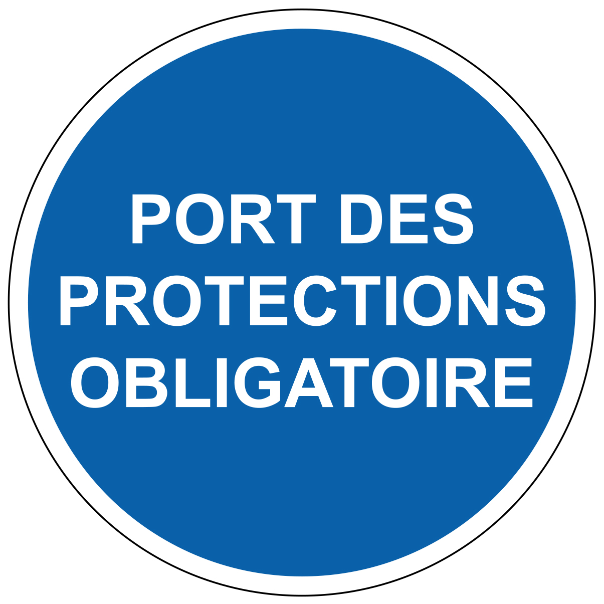 Port de protections obligatoire - M303 - étiquettes et panneaux d'obligation et de consigne