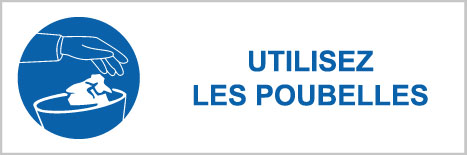 Utilisez les poubelles