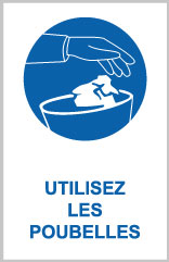 Utilisez les poubelles