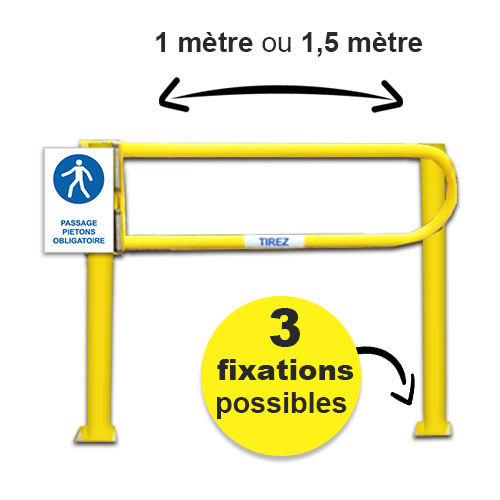 Barrière modulable stop à porte battante