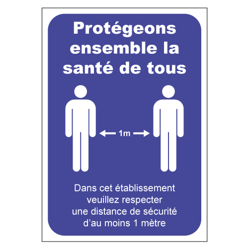 Étiquette protegeons ensemble la santé de tous