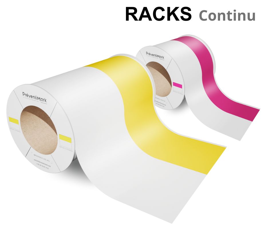 Etiquette continue de marquage racks et palettiers, Modèle C