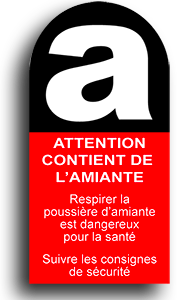 Étiquettes d'amiante
